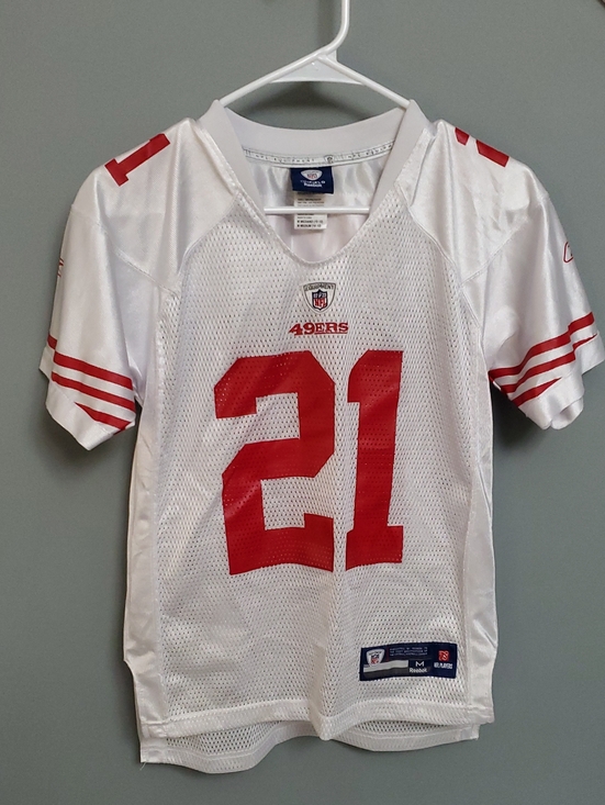 Reebok Other - 49ers Reebok Kids White & Red Football Jersey #21 (sz Medium) Kids 10-12